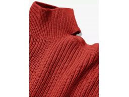 B.P.C sweter asymetryczny odkryte ramię ceglasty 44/46.