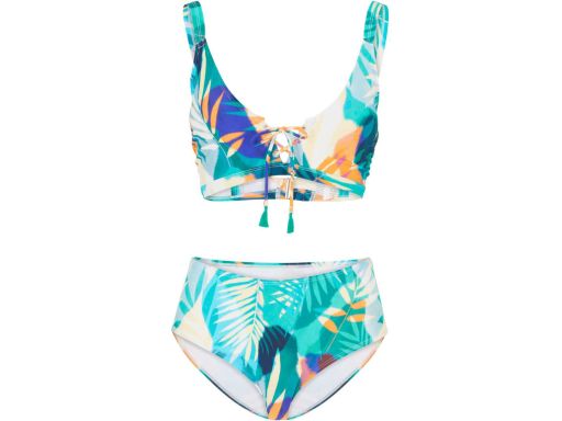 B.P.C bikini bustier ze sznurowaniem figi z wysokim stanem 40 (80D).