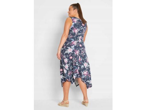 B.P.C asymetryczna sukienka we wzorki 52/54.