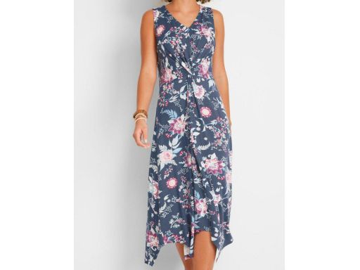 B.P.C asymetryczna sukienka we wzorki 52/54.