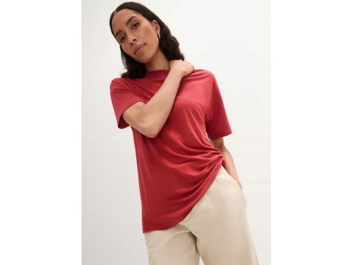 B.P.C t-shirt z lnem ceglany 36/38.