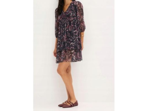 B.P.C sukienka siateczkowa wzory z falbanami ^48/50