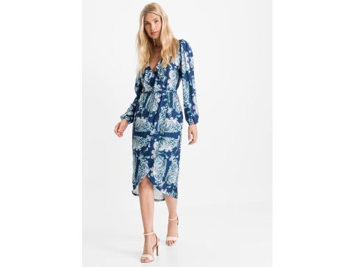 B.P.C sukienka kopertowa wzorzysta 36/38.