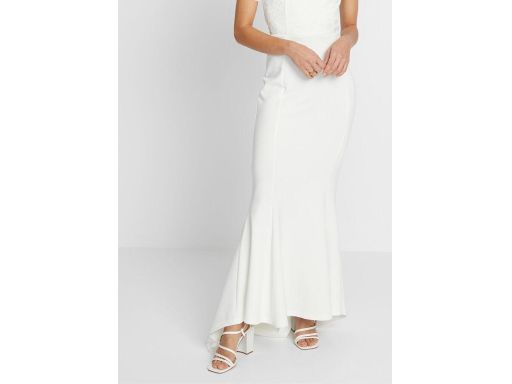 B.P.C suknia ślubna śmietankowa asymetryczna z koronką r.38