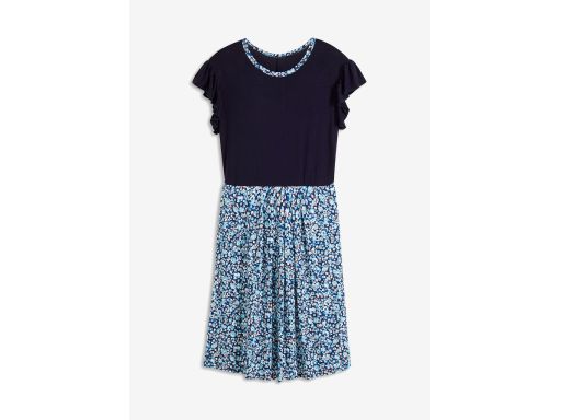 B.P.C granatowa sukienka z częścią spódnicową w kwiaty ^40/42