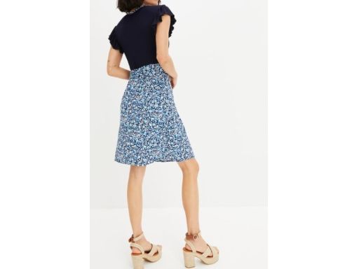 B.P.C granatowa sukienka z częścią spódnicową w kwiaty ^40/42