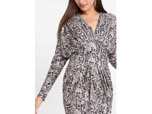 B.P.C Sukienka midi wężowa skóra ^36/38