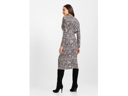 B.P.C Sukienka midi wężowa skóra ^36/38