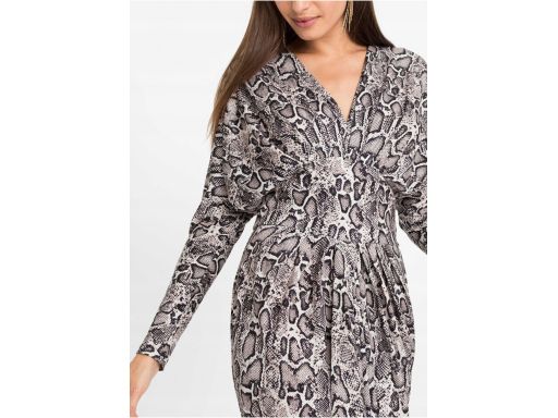 B.P.C Sukienka midi wężowa skóra ^36/38