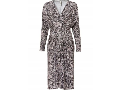 B.P.C Sukienka midi wężowa skóra ^36/38