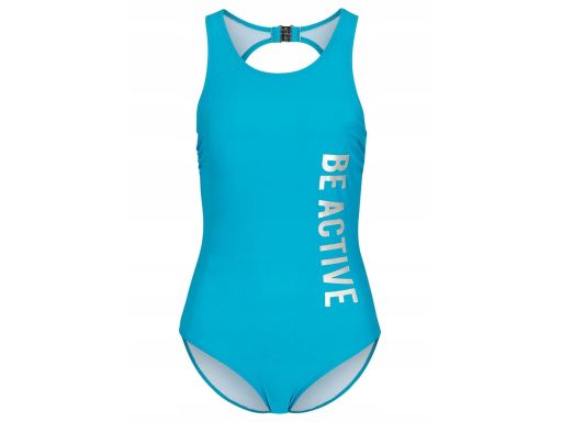 B.P.C kostium kąpielowy turkusowy z nadrukiem metalicznym r.36