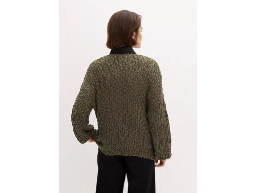 B.P.C Sweter z przędzy boucle zielony khaki ^44/46