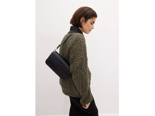 B.P.C Sweter z przędzy boucle zielony khaki ^44/46