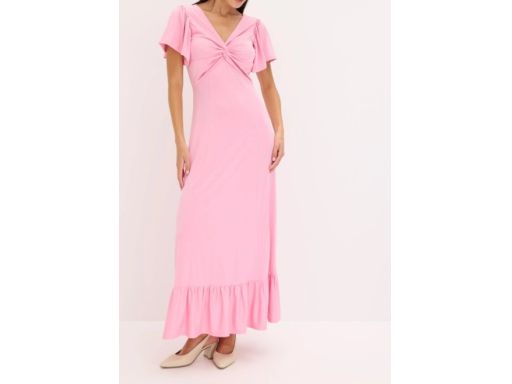 B.P.C długa sukienka różowa z falbanką ^40/42
