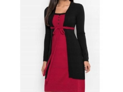 B.P.C sukienka dzianinowa z narzutką 2w1 36/38.