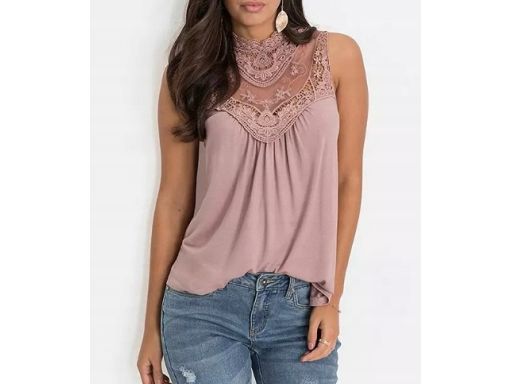 B.P.C top brudny róż z koronką r.32/34
