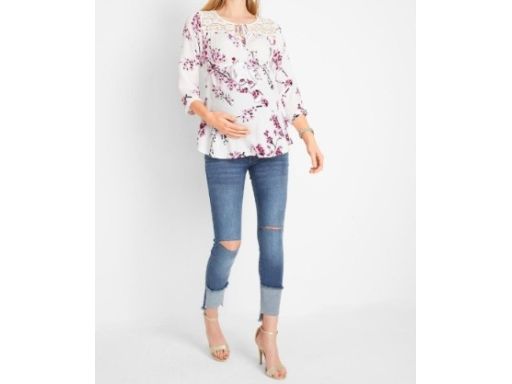 B.P.C bluzka ciążowa w kwiatki z koronką 40.