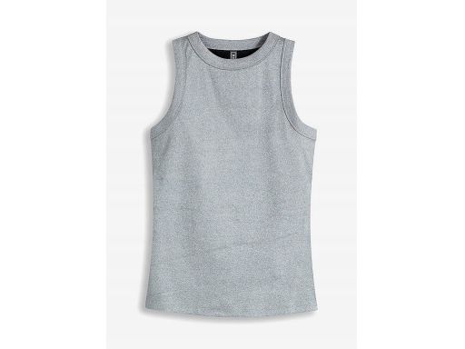 B.P.C srebrny top prążkowany 44/46.