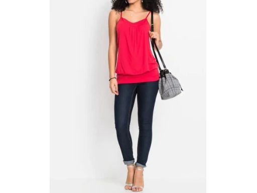 B.P.C czerwony top dłuższy r.40/42