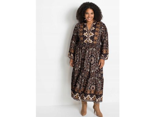 B.P.C wrzorzysta sukienka maxi ^36/38