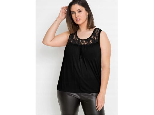 B.P.C top czarny z koronką 44/46.