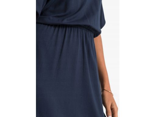 B.P.C granatowa sukienka letnia z wiskozy ^32/34