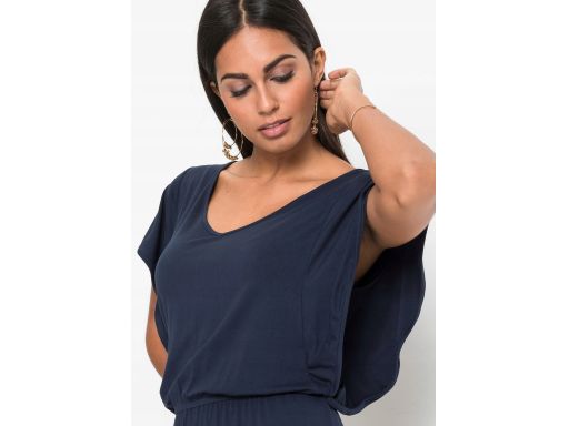 B.P.C granatowa sukienka letnia z wiskozy ^32/34