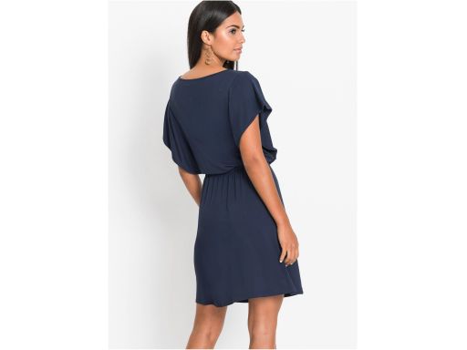 B.P.C granatowa sukienka letnia z wiskozy ^32/34