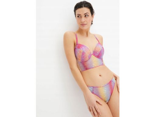 B.P.C biustonosz bralette przedłużony-top z fiszbinami kolorowy r.90B