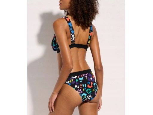 B.P.C. bikini czarne w kolorowe cętki r.40