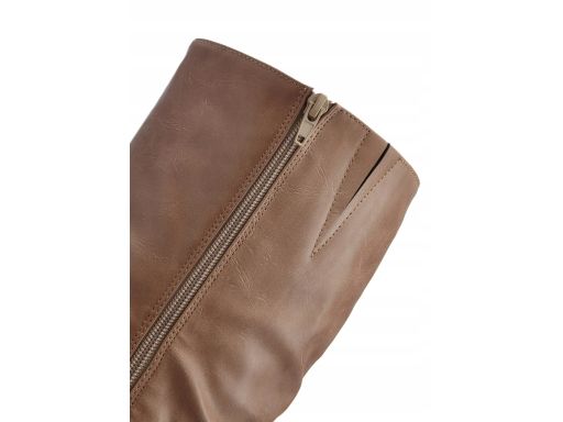 B.P.C kozaki z eko skóry kowbojki mleczna czekolada 36.