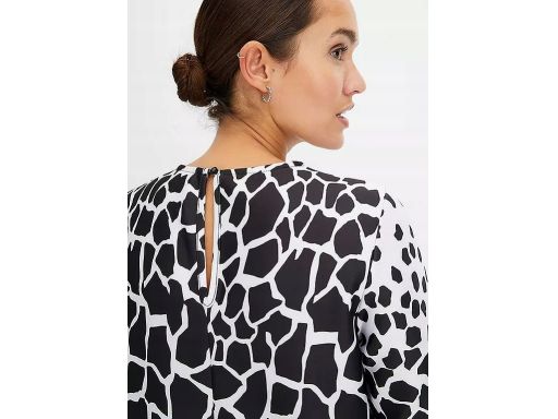 B.P.C sukienka czarna w biały wzór zwierzęcy ^36/38