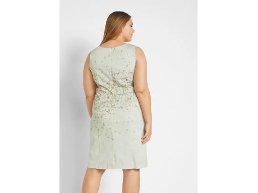 B.P.C ołówkowa sukienka miętowa w motylki 52.
