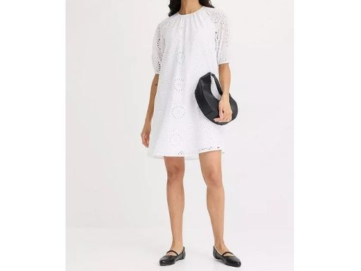 B.P.C sukienka biała ażurowy haft r.44