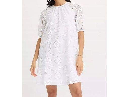 B.P.C sukienka biała ażurowy haft r.44