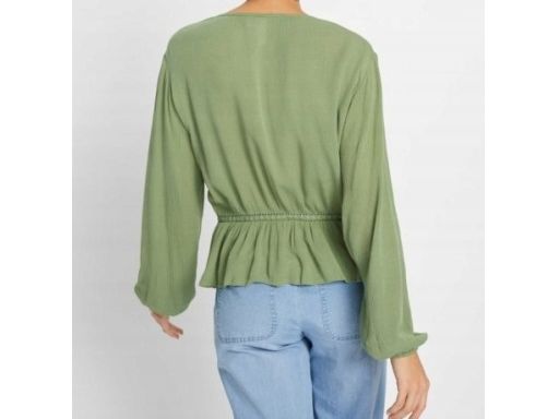 B.P.C bluzka koszulowa zielona kreszowana z bakinką 42.
