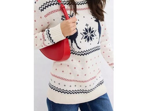 B.P.C sweter świąteczny we wzory 52/54.