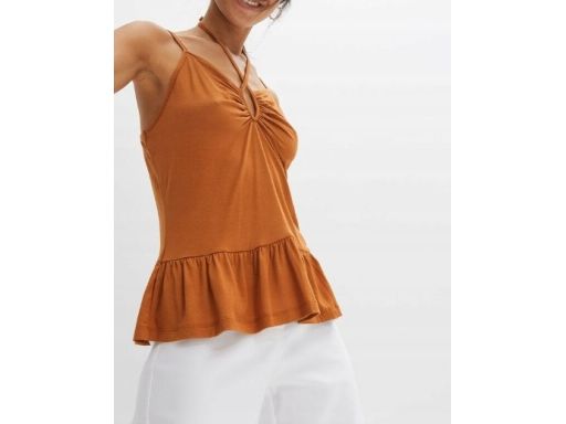 B.P.C bluzka top na ramiączka cynamonowa r.32/34
