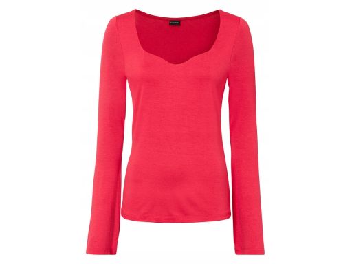 B.P.C malinowa bluzka z dekoltem serce r.44/46
