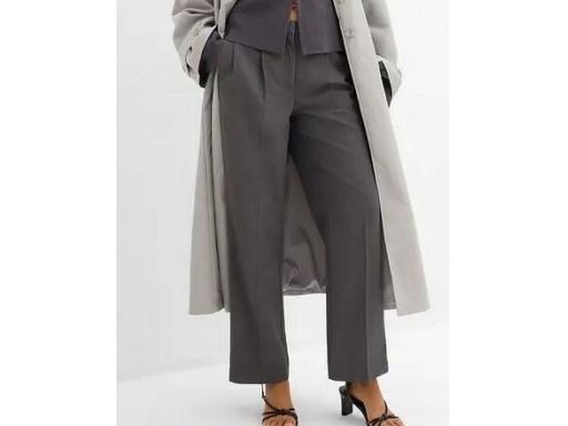 B.P.C szare spodnie z szeroką nogawką w kant r.44
