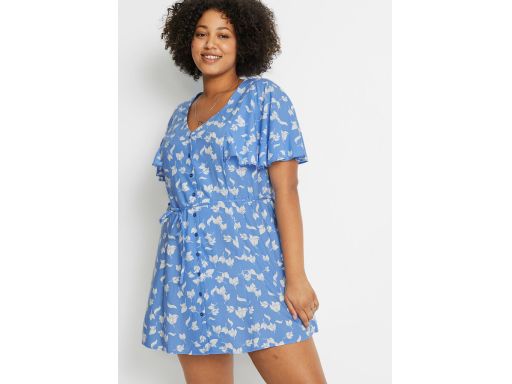 B.P.C sukienka mini niebieska w kwiaty ^44