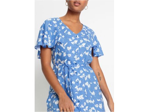 B.P.C sukienka mini niebieska w kwiaty ^44