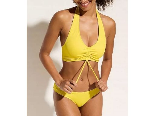 B.P.C bikini żółte z wiązaniem na szyi r.42