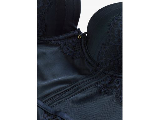 B.P.C. body granatowa czerń ze stringami i koronką r.95E