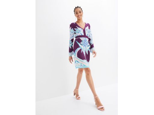 B.P.C sukienka fioletowa we wzory r.36/38
