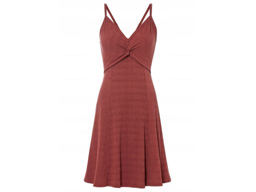B.P.C sukienka brązowa w prążek na ramiączka 48/50.