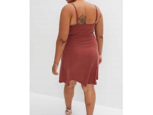 B.P.C sukienka brązowa w prążek na ramiączka 48/50.