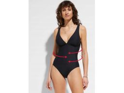 B.P.C kostium jednoczęściowy czarny shape ^42