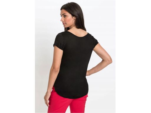 B.P.C t-shirt czarny z miękkiej wiskozy 48/50.