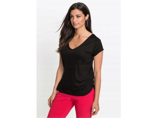 B.P.C t-shirt czarny z miękkiej wiskozy 48/50.